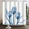 Rideaux de douche Boho Floral luxueux imperméable Polyester bain salle de bain texturé lavable en Machine 220922