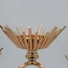 Candle Holders 3 Head Zinc Alloy Golden Silver Color Candlestick/holiday Home Decoration Wedding Holder Centerpiece Candlestick