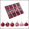 Party Decoration 12 PCS Shining Christmas Ball Small Shatterproof Tree Hanging Decate Drop Delivery 2021 Home Garden Fe Packing2010 DHMJK