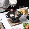 BBQ Outils Accessoires Mini Barbecue Four Grill Japonais Une Personne Cuisine Maison Cadre En Bois Réchaud À Alcool Extérieur Jardin Partie Rôtir Viande Outil 220921