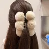 Kış Peluş Büyük Boy Saç Pençesi Taklit Kürk Kelepçeleri Tokalar El Yapımı Kızlar Şapkalar Büyük Yakalama Klip Tokası saç aksesuarları