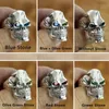 Cluster Rings Linsion 925 Sterling Silver CZ Eyes Skull Mens Biker Rock Punk TA131 US Size 715 220921