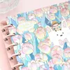 Loose Leaf PVC Square Diary Planner Notebook Travel Journal Pocket Notepad Scrapbooking DIY Books Grid Pages