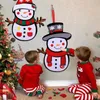 Decorações de Natal Crianças DIY Big Felt Christmas Tree Decoração de Natal Papai Noel Claus Nass Ano da Árvore Presentes Para Crianças Toys Educacionais 220921