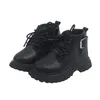 Boots Autumn Winter Children Boys Girls Leather Ankle Buckle Fashion Non slip Warm Handsome Kids Shoes E08241 220921