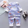 Pajamas Cartoon Baby Girl Winter Warm Children Clothes Boy Pajama Set Cotton Long Sleeve Tops pants Kids Clothing 1 4 Years 220922