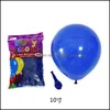 Feestdecoratie 30 stks est donkerblauw latex ballonnen matte pure ronde ballen bruiloft verjaardag decoation benodigdheden glo nerdropeBags500mg dh9cd