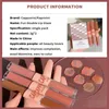 Lipgloss Cappuvini Doppelköpfige Glasur Kastanienlippen Schlammspiegel Wasser Matt Lippenstift zum Tönen Kosmetik Make-up Kit TSLM1