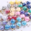 Pendant Necklaces 16Mm Glass Ball Charms Colorf Charm With Tiny Stars For Diy Necklace Bracelet Earring Jewelry Making 16 Bdejewelry Amt0R