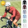 Fietsende shirts Tops Darevie Jersey heren lange mouw ademende snel droge bamboe houtskoolvezel 6 kleuren fiets 220922