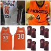 SJ NCAA College Virginia Tech Hokies Jersey de basquete 4 Nickeil Alexander-Walker 5 Justin Robinson 10 SJ Nathan Kabongo 13 Ahmed Hill Custom