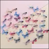 Hair Clips Barrettes Double Deck Three Nsional Barrettes Butterfly Retro Rhinestone Gauze Diy Hair Clips Accessories W Dhseller2010 Dhbye