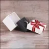 Annan modevitt fancy pappers presentförpackning för halsbands ringarmband kartong med stor röd band båge leverans 2021 j bdejewelry dhuls