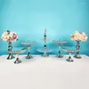 Ustensiles de cuisson Argent ou Or Couleur Cristal Assiette À Gâteau En Fer Forgé De Mariage Dessert Table Décoration Après-Midi Thé Snack Présentoir