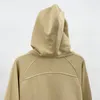 Half-zip hoodie oversized yoga top ontspannen fit bijgesneden sweatshirts met duimgaten hoodies dames sportjack capuchon top gym jas