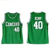 SJ Mens Shawn Kemp #40 Concord High School Basketball Jersey Cheap Vintage Green Shawn Kemp сшиты