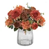 Decoratieve bloemen Vintage Europees retro boeket Home Decor Fake Peony Wedding Artificial