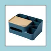 Tissue -Boxen Servietten Mtifunktionaler Box Fernbedienung Storage Wechselbarer Desktop Sstorage Drop Lieferung 2021 Home Nerdsropebags500mg Dhotz