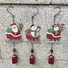Décorations de Noël Père Noël Bonhomme de neige Elk en forme de carillon éolien de Noël Maison Pendentif Décoration de vacances Sonnette en bois 220921