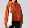 플러시 스웨터 여성용 하프 지퍼 요가 복장 스포츠 짧은 까마귀 캐주얼 다목적 코튼 탑 여성 자켓