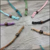 Pendanthalsband milj￶v￤nliga 100% LINEN CORD PEAD NECKLACE utbytbar Rame Crystal Pendant Pouch Net C3 Drop Deliv Dhseller2010 DHJFU