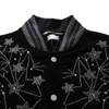 2022 Nieuwe heren- en dames tops Jacket Spring ands Autumn Classic Baseball Suit Stars Hot Borded Golden Velvet Stars dezelfde stijl campus Campus Casual Wear Super Luxe