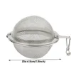 A￧o inoxid￡vel Tea Infusor esfera Mesh Tea Brewing Disposition Filtro de bola Filtro do filtro de ch￡ infusor Filters de cozinha Ferramentas de cozinha RRB15642