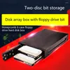 Bilgisayar Kabloları Güçlü Uyumluluk Oimaster Alüminyum Alaşım Çift Körfez Disket Kılıf Baskın Modları 2.5inch Sata HDD Muhafaza Kutusu