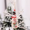 Décorations de noël wapiti père noël bonhomme de neige bois pendentif arbre décoration 2022 pour la maison porte extérieure fenêtre