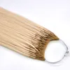 Haarextensies Dubbele staaf Easy trek katoenen touwknoop gebaseerde keratine Indian Remy Hair Extension 200Gram