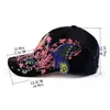 Ball Caps Women Butterflies Flower Embroidery Girl Sun Hats Casual Baseball Cap Winter Autumn 220921