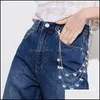 Keychains Keychains Punk Street Butterfly Belt Taille Chain Male vrouwen Mti Layer Hiphop Hook broek Jeans Keychain Pend Dhseller2010 DH6SZZ
