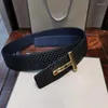 Belts Nuleez Belt Men T Buckle Letters Strap Business Style For Gentlemen Delicate Accessory Suits Luxury Gift Him