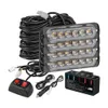 12V Luzes de emerg￪ncia de carro de 6V 6 Luzes de emerg￪ncia 4 em 1 Super Bright Sync Hazard Aviso Luz da grade para motocicleta de caminh￣o SUV