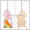 Party Decoration Easter Wood Pendants Wood Hanging Craft For Diy Home Kids Gift Decor Supplies Drop Delivery 202 NerdsRopeBags500MG DH3BQ