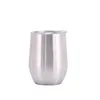 Tazas Vasos de vino de sublimación de 12 oz Tazas de huevo de acero inoxidable Botellas de agua con doble aislamiento Copas de vino Copas de café Vasos de leche A12