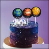 Party Decoration 100/200x Solar System Planet Paper Sticker Ytter Space Birthday Deceding Kids Astronomy Diy Tag Drop Del MxHome Dhjxs