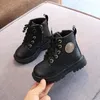 Stivali Autunno Inverno Bambini Ragazzi Ragazze Pelle Neve Peluche Moda Impermeabile antiscivolo Scarpe per bambini calde 21 30 220921