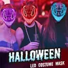 Party Masks Halloween Neon LED Masque Masquerade Light Glow in the Dark Funny Horror Cosplay Costume Supplies 220921