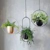 Planters Pots Nordic Metal Hanging Hanger Chain Wall Er Basket Blommahållare 220921