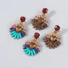 Boucles d'oreilles pendantes marron rétro pour femmes, style bohème, Vintage, exquis, pendentif goutte, Chic, Bijoux de déclaration, HT222, 2022