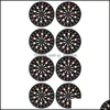 Mats Pads 8Pcs Tazza resistente al calore Sottobicchieri per tazze Dartboard Bottiglia Bevanda Drop Delivery 2021 Casa Giardino Cucina Sala da pranzo Ba Yydhhome Dhspz