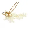 Headpieces O851 Handmade Wedding Pearl Hairpins Women Vintage Fancy Crystal Rhinestone Bridal Headpiece