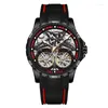 Orologi da polso Orologio da uomo AILANG Advanced Sports Orologio a carica automatica Cinturino in silicone di moda Tourbillon Scheletro Meccanico