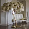 Golvlampor nordiskt modernt lyxträd grenfjäder ledlampa högkvalitativ strutshörn stående ljus för vardagsrum av droppfartyg