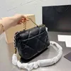 Axelv￤ska designer v￤skor handv￤ska tjock kedja crossbody kvinnor lyx l￤der diamantgitter handv￤skor vintage messenger kvinnliga purses 220922