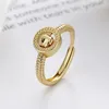 Qualität Imitation Gold Vietnam Placer Gold Ring Öffnung Viel Glück kommt Gold Ring für Frauen Temperamentvollen Minderheit Design Ring