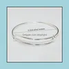 Bangle Simple 50/65Mm Bracciale rigido espandibile di diverse dimensioni per perline Bracciali regolabili fai da te 100 pezzi / lotto Usa Drop Del Dhexc