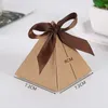 Emballage Cadeau 2550 pcs Triangle Marbrure Chocolat Boîte De Bonbons Cadeaux Baby Shower Emballage Anniversaire Fête De Noël Faveur De Mariage Décoration 220921