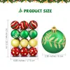 Décorations de Noël Ornements de boule Peinture Pendentifs d'arbre scintillants Boules décoratives incassables en 8 modèles pour rouge G Bdebag Amzjl